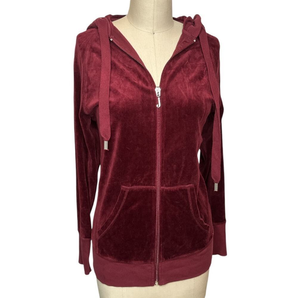 Y2K Juicy Couture Robertson Velour Hoodie Jacket Nightingale Purple Size Petite